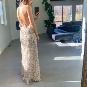 storia backless halter dress